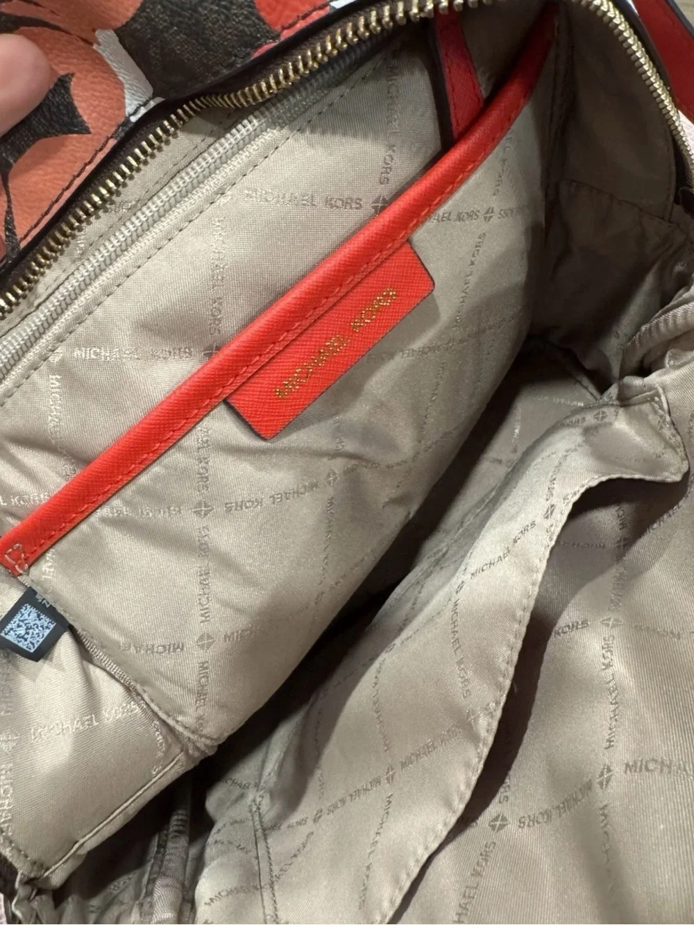 Michael Kors | Dark Sangria Butterflies Signature Abbey Backpack